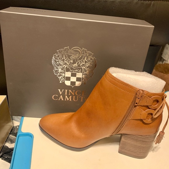 Vince Camuto Russet Mellia Leather Boots - Picture 3 of 5